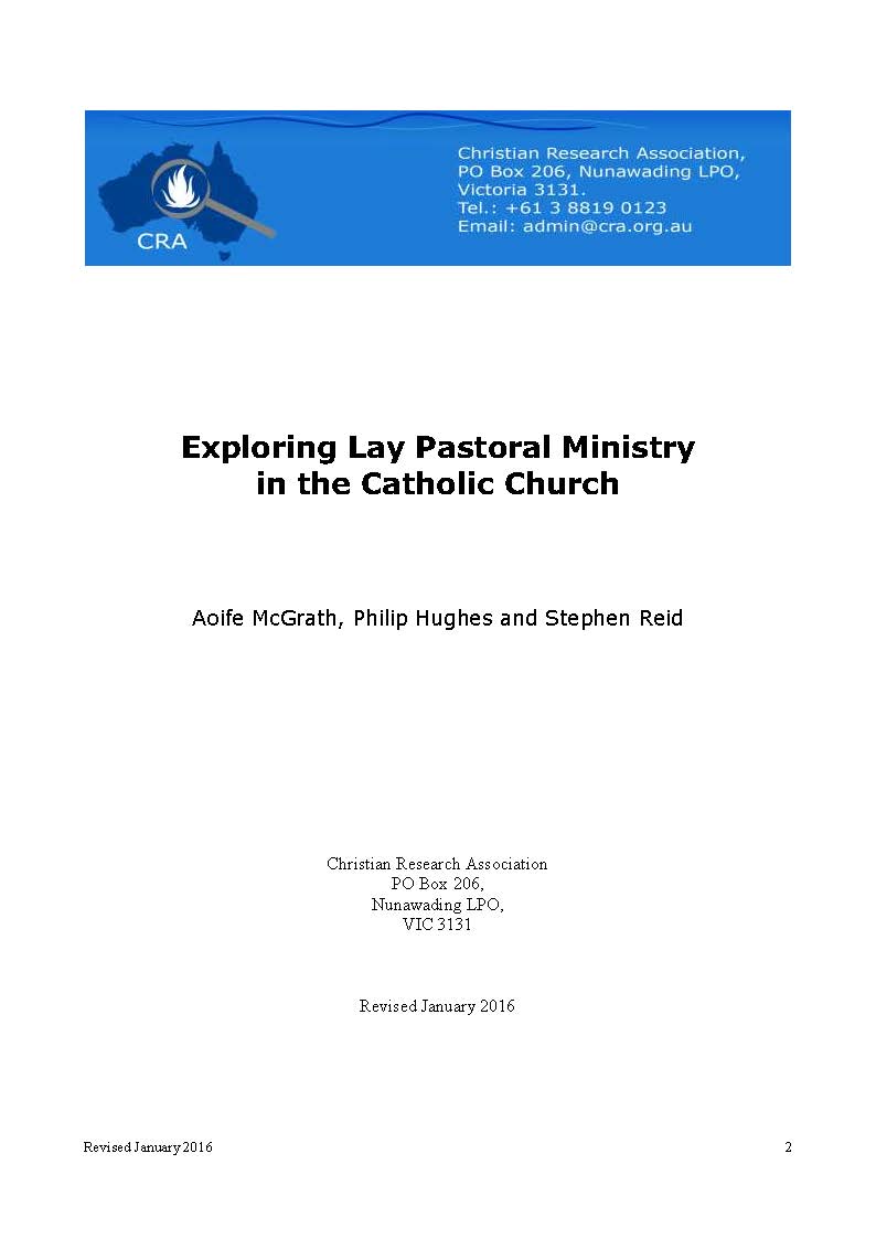 Lay Pastoral Ministry Research Report